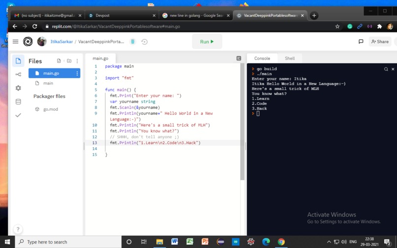 Hello World in a New Language  – screenshot 1