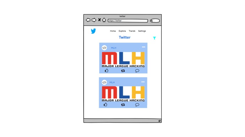 twitter wireframe – screenshot 1
