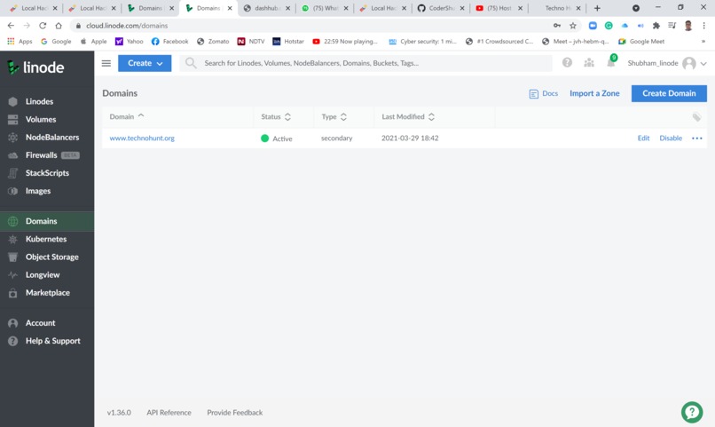 Deploy a Personal Website using Linode – screenshot 1