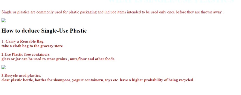 how to reduce single use plastics – screenshot 1