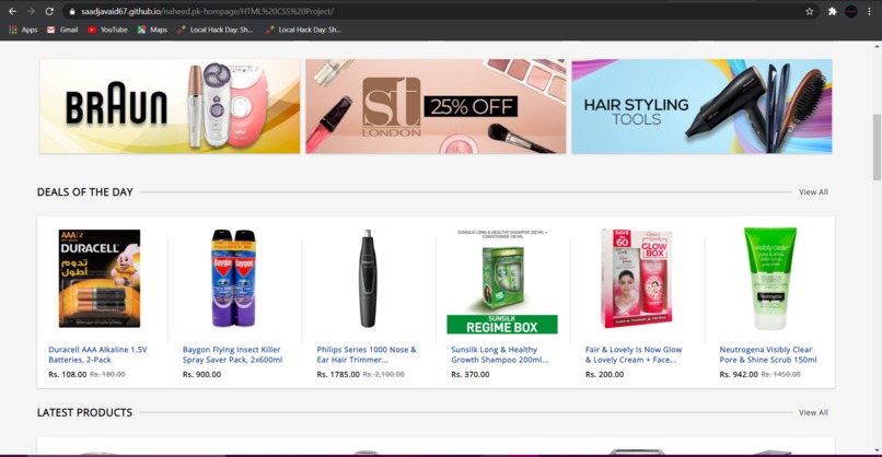 Naheed.pk Redesign in HTML & CSS – screenshot 3