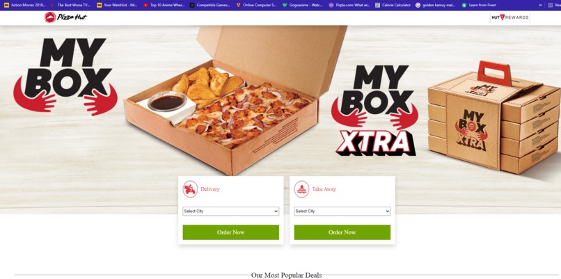 pizza hut page  – screenshot 1