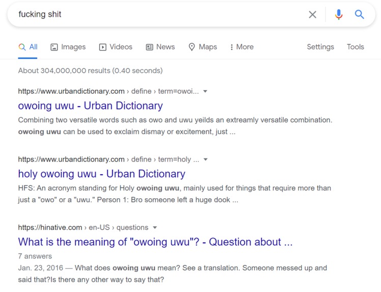 Swear Word Censor OWO – screenshot 1