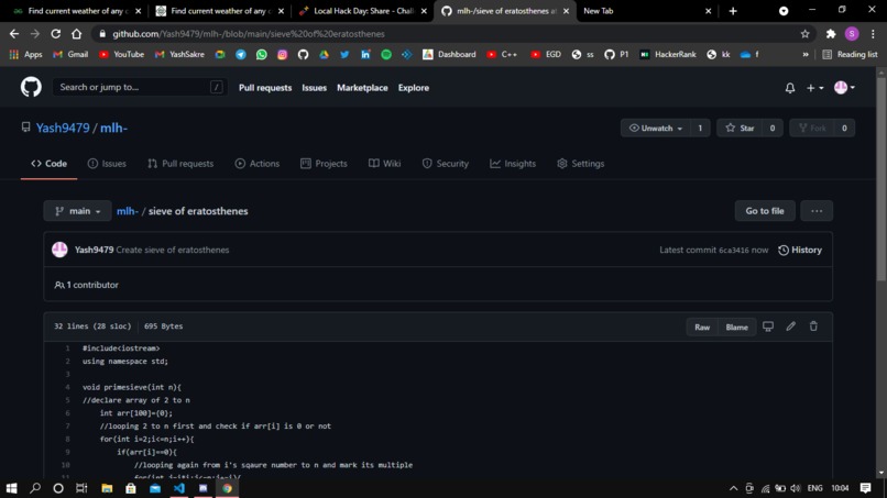 program with the help of tabnine – screenshot 1