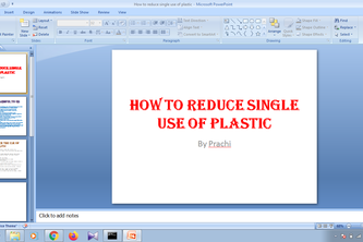 reduce single use of plastic