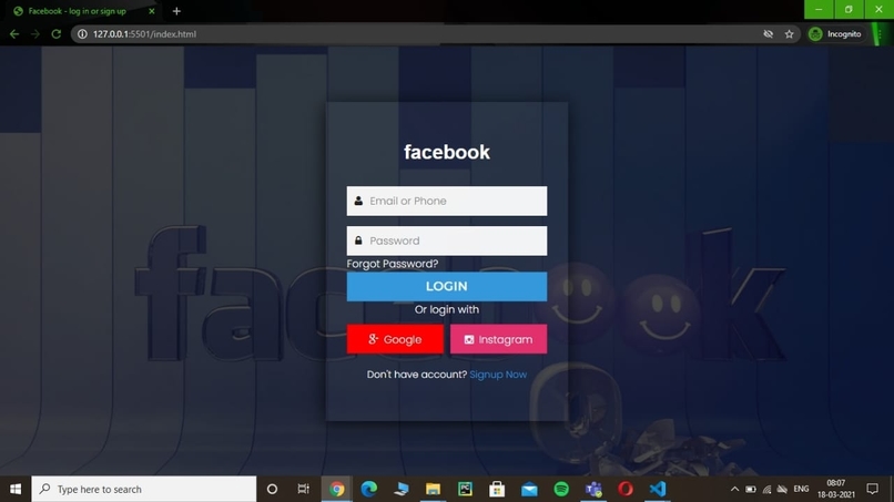 Redesigned facebook – screenshot 1