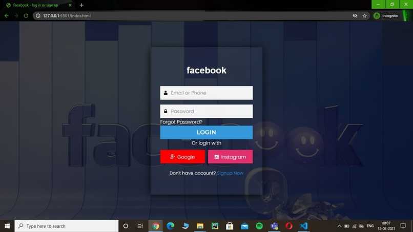 redesign facebook – screenshot 1