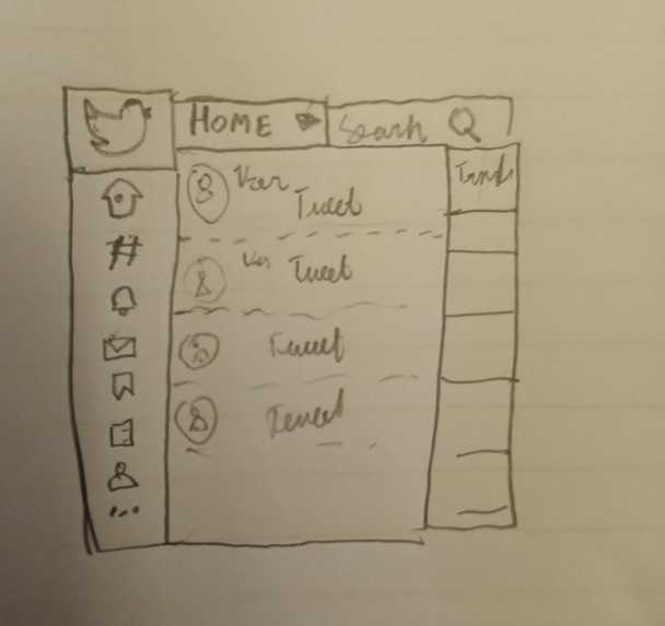 Twitter Redesign – screenshot 1