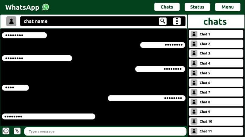 WhatsApp Redesign – screenshot 1