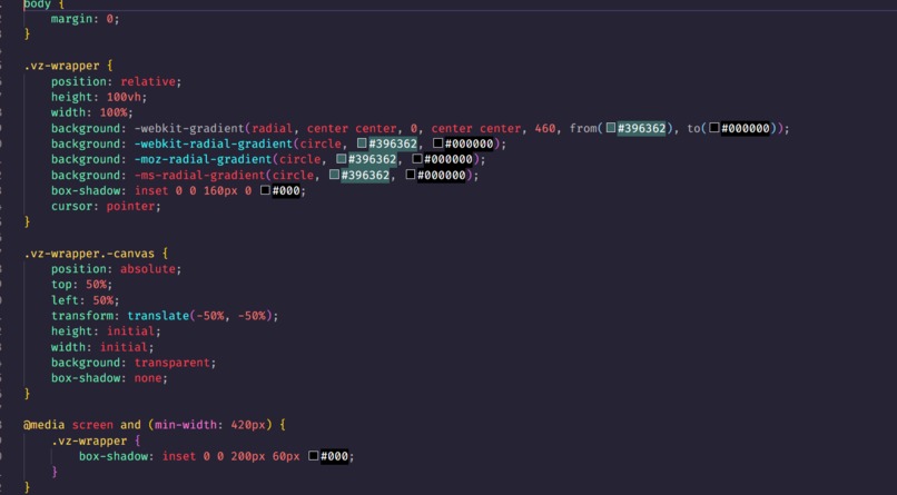 music visualiser – screenshot 1