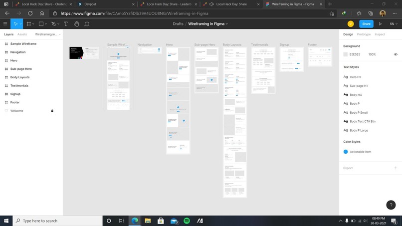 Website Prototype – screenshot 1