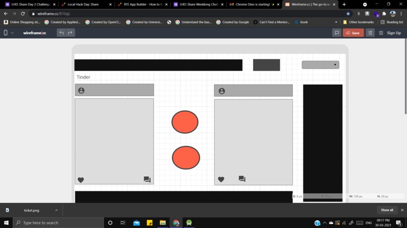 Recreating tinder app – screenshot 1