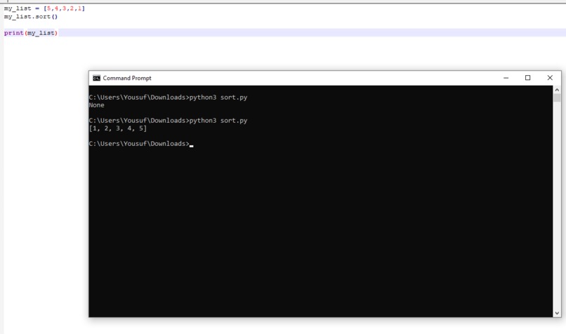  Write Code to Sort a List – screenshot 1