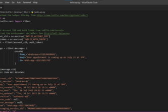 Used Twilio API to make interactive python code