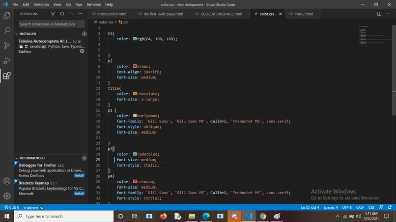 write code using tabnine  – screenshot 2