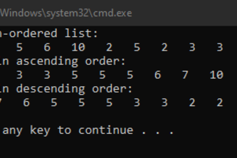 List sorter
