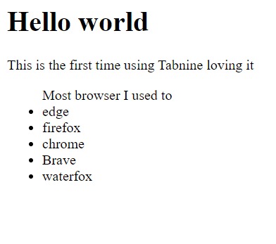 Install Tabnine and Written Some code with Help of it – screenshot 1
