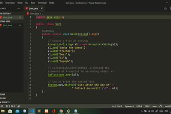 Sort a list in Java