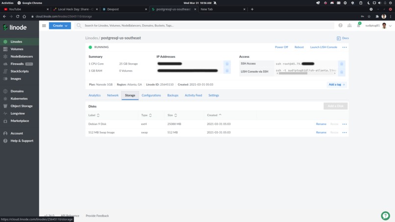 Adding to lhdlists.com with Linode – screenshot 1