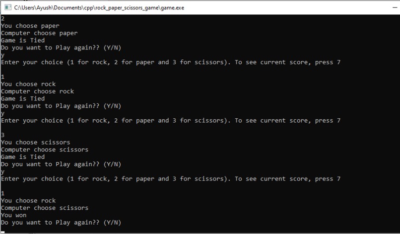 RockPaperScissorsGame – screenshot 1