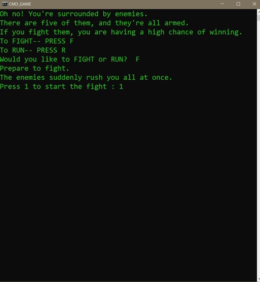 Command Line Game – screenshot 1