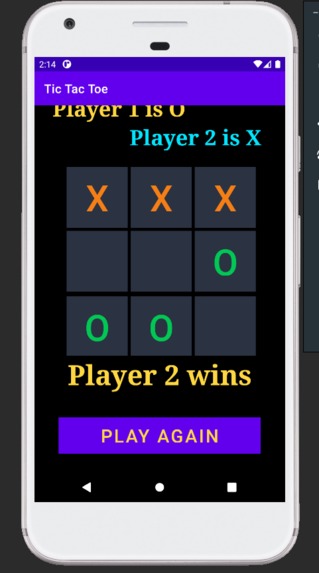 Tic Tac Toe Application On Android Studio – screenshot 4