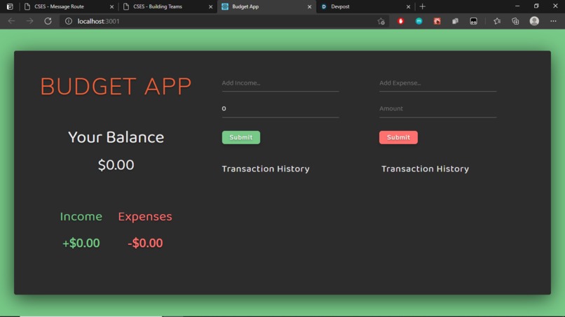 Budget App – screenshot 1