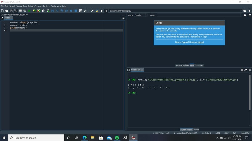 Sorting The List – screenshot 2