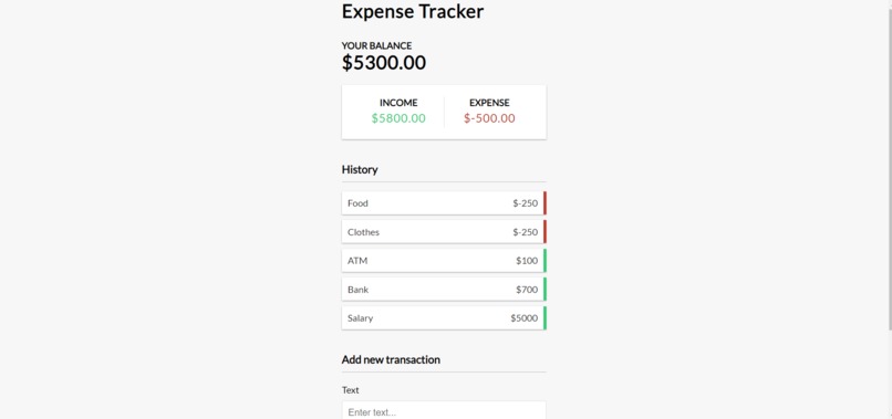 Expense Tracker – screenshot 1