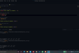 Sorting a list given by user input