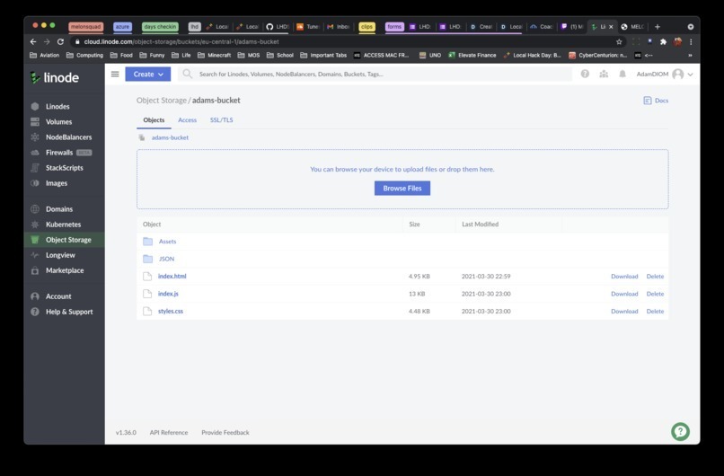 Existing project using a Linode product – screenshot 1