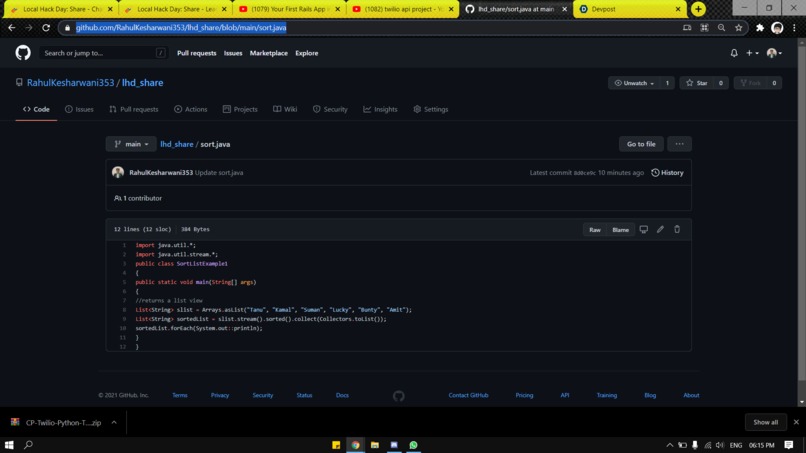 Sort A LIst – screenshot 1