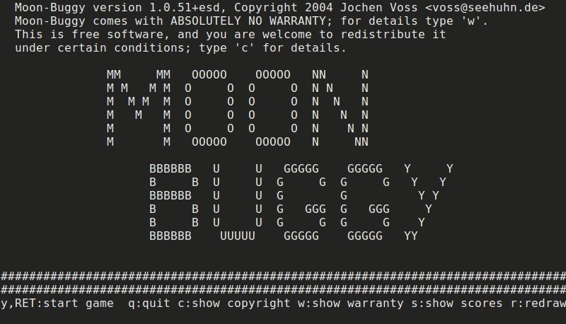 Command line game – screenshot 1