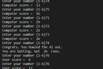 Hand Cricket in Terminal