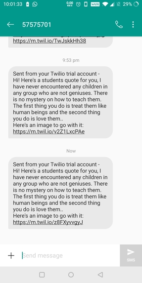 Twilio Quotes – screenshot 5