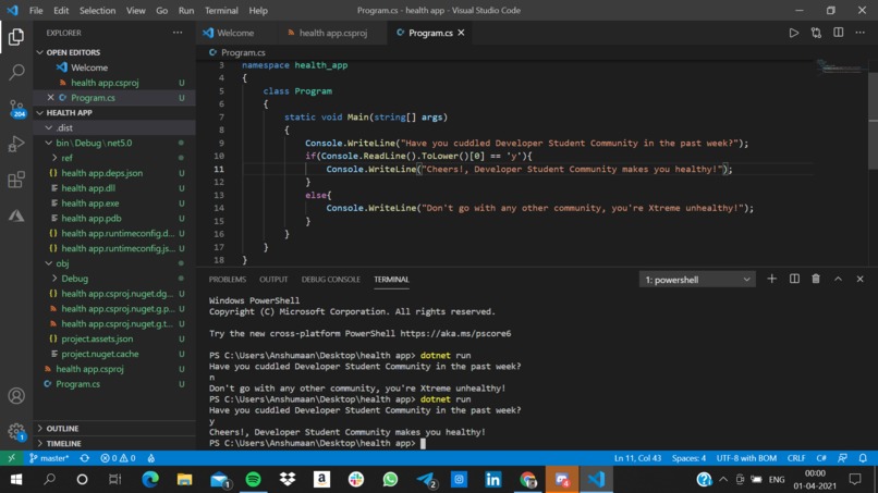 Health App – screenshot 1