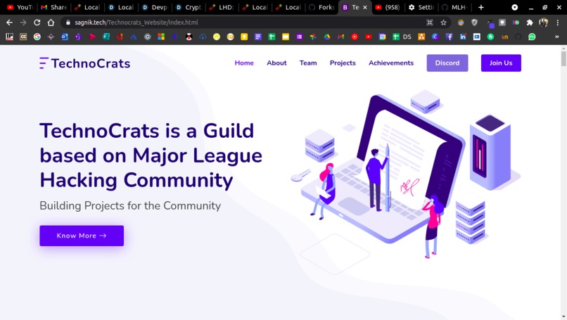 TechnoCrats Guild Website – screenshot 1