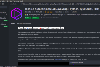 tabnine on vscode
