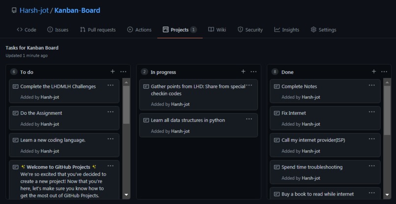 Create a Kanban Board – screenshot 1