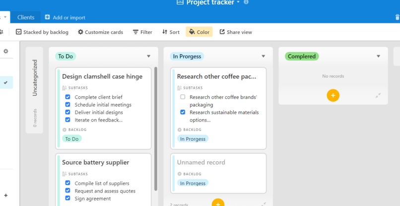Create a Kanban Board – screenshot 2