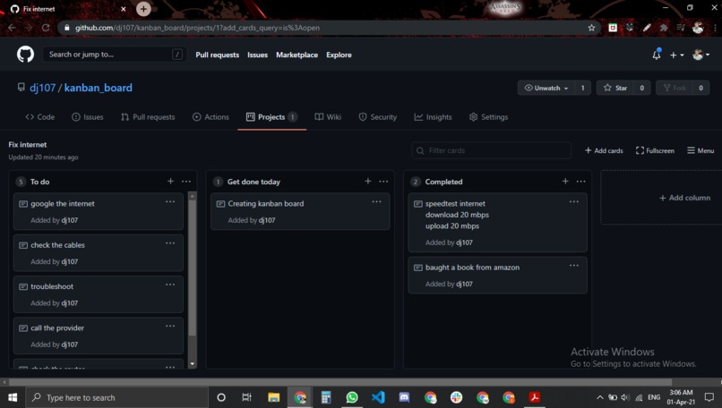 Create a Kanban Board – screenshot 1