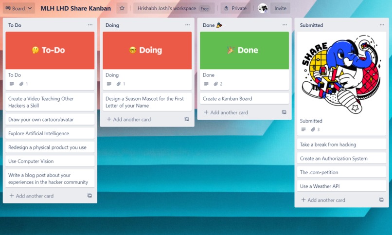 LHD Share Kanban Board – screenshot 1