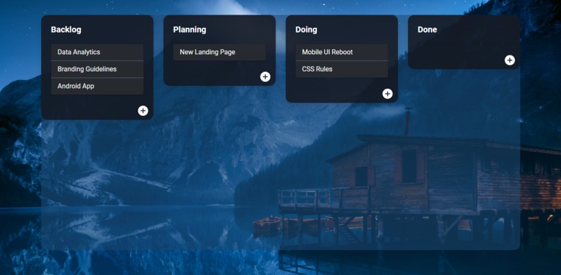 Kanban board – screenshot 1