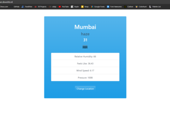 Weather app using OpenWeatherMap API