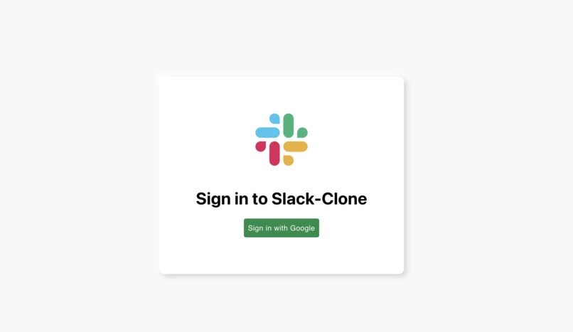 Slack clone – screenshot 1