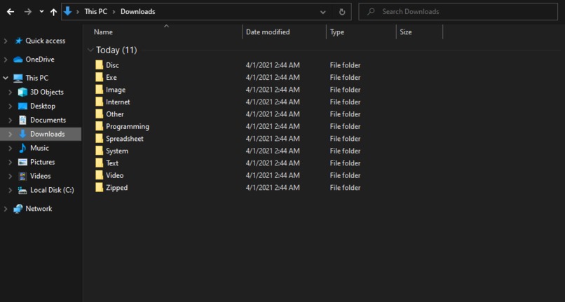 Downloads Sorter – screenshot 1