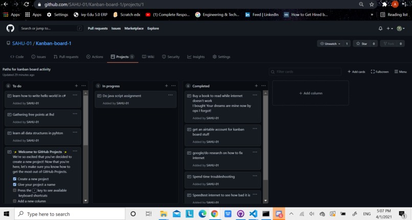 Kanban Board – screenshot 1