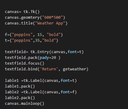 Weather API  – screenshot 2