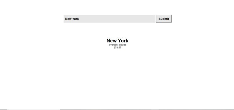Weather Application – screenshot 1
