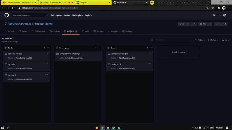 KanBan Demo – screenshot 1